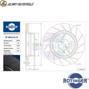 2x Brake Disc RT 20214-GL T6 FOR BMW 3/E91/E90/F0/F80/E92/Convertible/F1/F2 - Picture 1 of 7