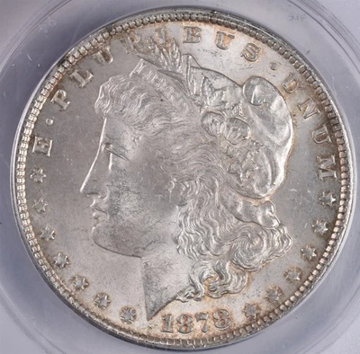 1878 Rev 79 Morgan Silver Dollar - ANACS MS60 Details  - Image 1 of 3