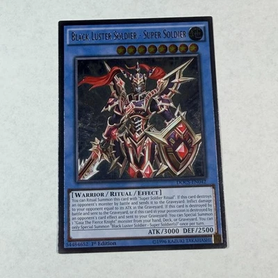 Yugioh Black Luster Soldier Super DOCS-EN042 Ultimate Raro 1ª Edición Casi Nuevo Foto 1 de 2