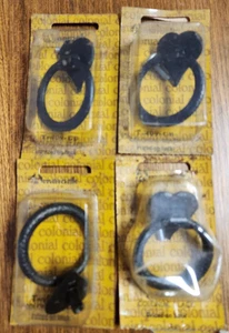 4 Vintage AMEROCK Antik Schwarz Herz Ring T-409 Schublade Schrank Zug KOLONIAL NOS - Bild 1 von 7