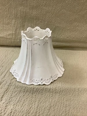 Yankee Candle lace Antique White Large Candle Shade Porcelain Ivory - Image 1 of 4