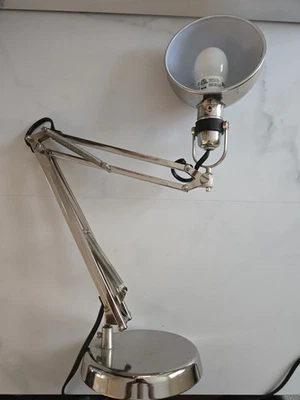 IKEA  Desk Lamp Drafting Silver Adjustable Arm Head Metal Light Articulating - Image 1 of 3