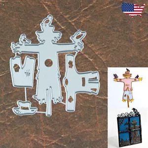 Scarecrow w Birds & Clothes Cutting Embossing Dies – Autumn Harvest Thanksgiving - Picture 1 of 3
