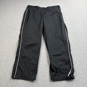 Nike Pant Woman Medium Black Crop Loose Wide Leg Athleisure Sport Streetwear Y2K - Picture 1 of 9