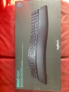 Logitech ERGO K860 Wireless Ergonomic Split Keyboard Bluetooth Wrist Rest UK - Picture 1 of 5