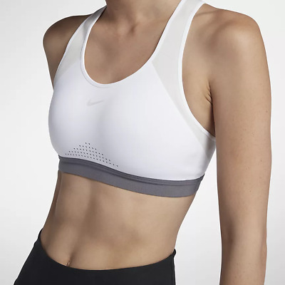 Womens Nike Motion Adapt Support Sports Bra Size Xs (888575 101) White / Grey • 30.50€