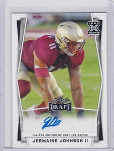 2022 Leaf Draft Red Box Base Auto Jermaine Johnson II Rookie Jets /100 - Picture 1 of 2