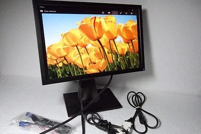 Dell UltraSharp 1909W P1911 19" LCD Monitor 4-Port USB Hub VGA DVI Y320G V8MM9 - Image 1 of 4