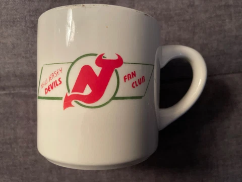 Vintage 1980’s New Jersey Devils Fan Club Ceramic Coffee Mug Souvenir NHL Cover