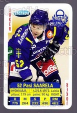 2013-14 Finnish SM LIIGA Playing Card #53 Pasi Saarela