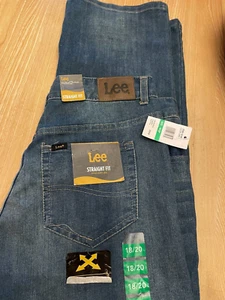 Lee Straight Fit 18 20 (30 X 32) Boy’s Denim Jeans Medium Wash NWT - Picture 1 of 6