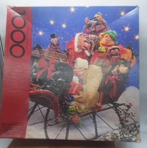 1980 Springbok A MUPPET CHRISTMAS PARTY Jigsaw Puzzle 1000 Piece 24x30 Vtg READ - Picture 1 of 11