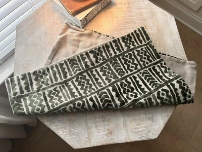 Williams Sonoma Aswan Velvet Jacquard Pillow Cover Green 22” NWOT - Image 1 of 3