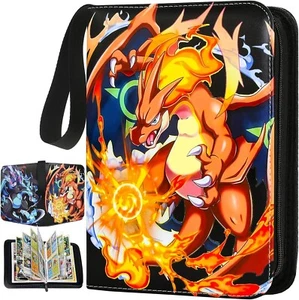 Card Binder for Pokemon Cards Holder Fits 400 Cards w/ 50 Removable Sleeves - Picture 1 of 6