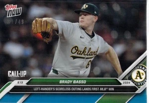 2024 Topps Now 689 Brady Basso Scoreless Outing 1st Win RC 31/49-Free Shipping! - Picture 1 of 2