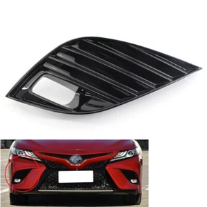 Right Gloss Black Fog Light Bezel Replacement Cover For 18 Toyota Camry SE XSE - Picture 1 of 7