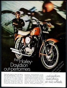 Harley Davidson Sportster 1969 motocicleta foto vintage anuncio impreso - Imagen 1 de 7