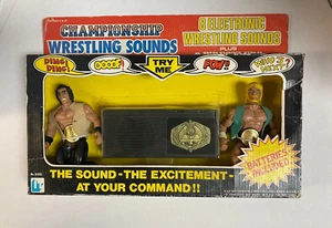 KO Vintage Championship Wrestling Sounds w/ 2 Wrestlers Figures 1991 In Time - Picture 1 of 5