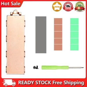 Copper M.2 Heatsink 386.4w/(m.k) 2280 SSD Copper Cooler for M.2 NVMe 2280 SSD - Photo 1/12
