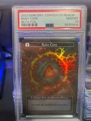 Sorcery Contested Realm Beta Ruby Core Foil PSA 10 - Image 1 of 2