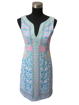 NWT LILLY PULITZER Caribbean Citrus Sleeveless SIGRID Shift Dress Sz 2 - Image 1 of 3