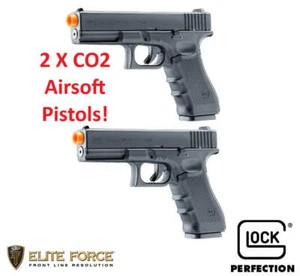 2 X Refurbished Airsoft Licensed Glock G19 Fixed Slide CO2 Pistol Gen 3 - Picture 1 of 4