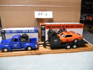 1/25 Ertl Wix 1951 Ford F-1 Truck & 1969 Boss 302 & Trailer - Picture 1 of 3