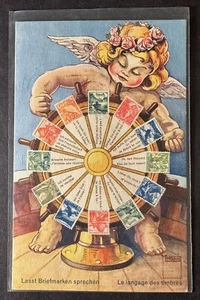 SWITZERLAND 1900'S STAMP ON STAMP STAMPS ON STAMPS UNEMBOSSED POSTCARD P19532 - Picture 1 of 1