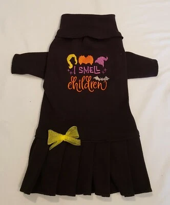 Vestido I Smell Niños Negro Tejido Cuello Alto Perro Cachorro Mascota Ropa XXXS - Grande Foto 1 de 2