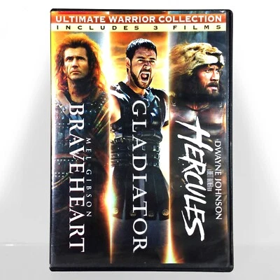 Braveheart / Gladiator / Hercules (3-Disc DVD, 1995-2014) Like New !  Mel Gibson - Image 1 of 4