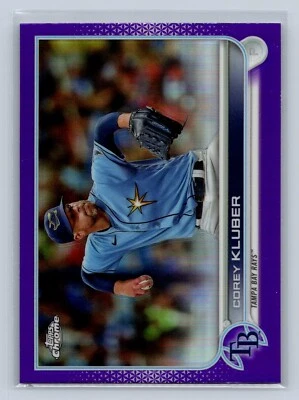 2022 Topps 更新 Chrome #USC197 Corey Kluber 紫色折射器 — 第 1/2 张图片