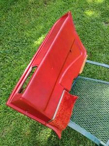 1971-76 Cadillac Coupe Deville PASS SIDE Rear Seat Armrest Pad Panel RED  VGC+! - Picture 1 of 17