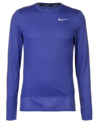 Nike Rapid Hombre Manga Larga Correr Camiseta Azul Todos Tamaños Nueva Etiqueta - Imagen 1 de 2