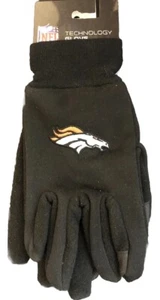 New Denver Broncos NFL Embroidered Logo Technology Gloves-Size MEDIUM - Picture 1 of 3