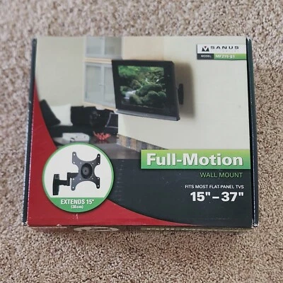 SANUS Flat Panel Full Motion 15 to 37 Inch Medium Wall Mount - 39cm Depth - Image 1 of 2