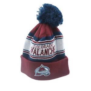 Colorado Avalanche NHL Reebok Youth Boys (8-20) Cuffed Pom Knit Winter Beanie