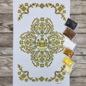 Easter Bead Embroidery Kit Needlepoint Decorative Towel br 0064 - Picture 1 of 13