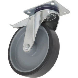 75 mm Thermoplast Lenkrollenrad - harter PP-Kern - 25 mm Lauffläche - Total Lock - Bild 1 von 6