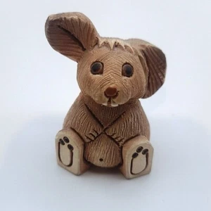 Artesania Rinconada Baby Wild Rabbit #155 Retired Figurine Uruguay Signed - Picture 1 of 5