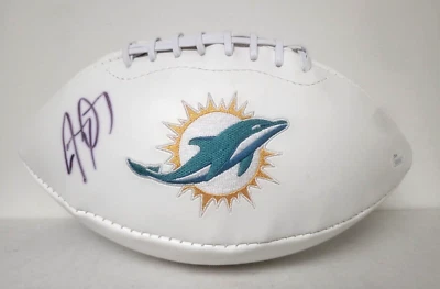 JAY AJAYI MIAMI DOLPHINS SIGNED AUTOGRAPHED WHITE PANEL FOOTBALL JSA - Image 1 of 4