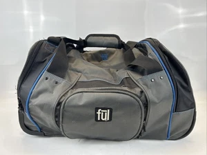 FUL Rolling Duffle 22”x12”x12” Carry On Gym Bag 2 Wheel Rolling Telescope Handle - Picture 1 of 14