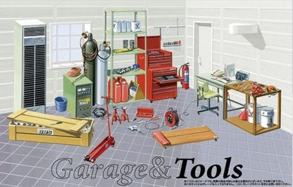 Fujimi GT02 GT-2 1/24 Scale Garage & Tool Series Car Props Model Accessories Kit - Image 1 of 1