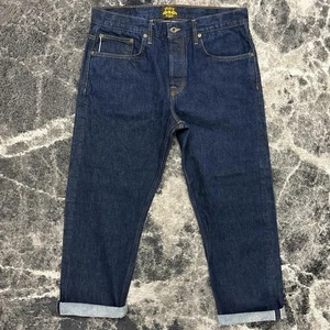 Pantalones de mezclilla Brave Star con ribete para hombre 34x30 True Straight Raw Cone lavado oscuro EE. UU. - Imagen 1 de 8