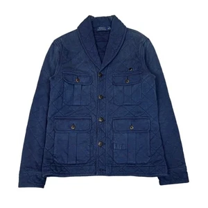 Polo Ralph Lauren Quilted Cotton Terry Shawl Collar Cardigan Men's Medium - Picture 1 of 9