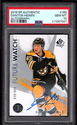DANTON HEINEN 2016-17 UD SP Authentic Future Watch Auto ROOKIE #/999 PSA 10 RC - Image 1 of 2