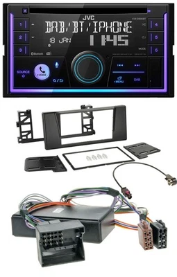 JVC MP3 USB 2DIN DAB Bluetooth CD Autoradio für BMW 5er E39 X5 E53 Aktivsystem Q - Bild 1 von 4