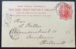 Gran Bretaña, GS, Mi. P26, Reina Victoria, Londres n Arnhem/NL, 1893 - Imagen 1 de 2