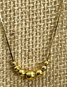 Vintage Articulated Add A Bead Gold Tone Preppy Minimalist Necklace 16in - Picture 1 of 9