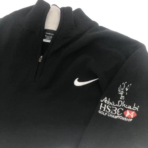 Maglione Nike Golf 1/4 Zip Merino Abu Dhabi Championship HSBC Nero Uomo Medium - Foto 1 di 15