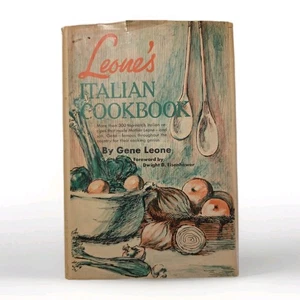 Leone's Italian Cookbook by Gene Leone 1967 HC DJ Book Dwight Eisenhower - Picture 1 of 14